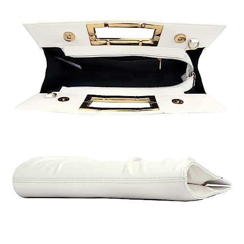 Image of KKXIU Women Clutch Purse Elegant Pleated Evening Bag for Wedding Prom Bridal with Chain Strap