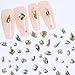 HNUIX Nail Rhinestones for nails - 3D Multi Shapes, Flat Back, Small Nail Gems, Crystal & Champagne Gold Nail Diamonds, with Kit, for Nail Art, DIY Decor