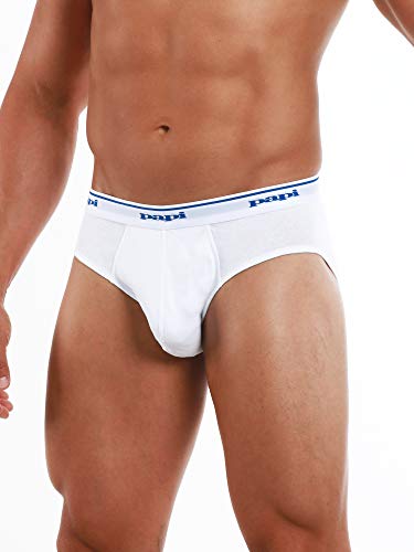 Papi Men's Cotton Low Rise Brief Pack Of 3 Underwear, White, Medium #TOP5