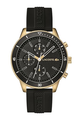 Lacoste Multi Zifferblatt Quarz Uhr für Herren mit Schwarzes Silikonarmband - 2010994