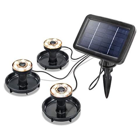 Esotec Solar Unterwasserleuchten 3er-Set - Lichtfarbe warmweiß 3000K - großes 1 Watt Solarmodul für beste Funktion - Teichbeleuchtung Solarlampe Unterwasserstrahler Gartenteich LED Cover