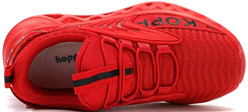 Koppu Boys Girls Shoes Non-Slip Tennis Shoes Fashion Lightweight Breathable Kids Sneakers For Little Kids/Big Kids（Red 11） #TOP4
