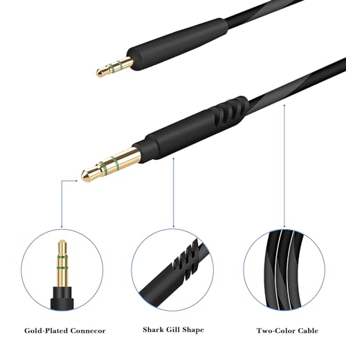 Linkidea Audiokabel kompatibel mit JBL Tour One, Tour One M2, Tune 770NC/760NC/750BTNC/660NC, Live 660NC/650BTNC, 3,5 mm auf 2,5 mm Ersatz-AUX-Kabel (1,5 m)