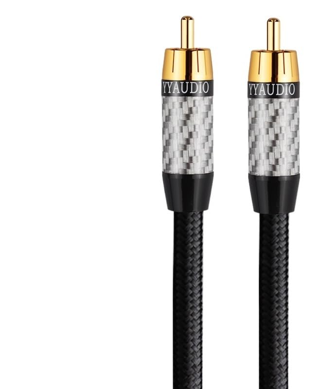 R/*C*A to R/*C*A Male to Male Digital Coaxial Cable Stereo Audio Cable OD7.0 Braided(1.5m)
