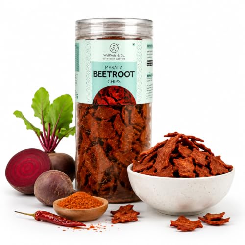 Image of WellNuts & Co. Healthy Snack Combo Pack of 4 |Masala Beetroot Chips - 150g, Masala Ragi Chips - 150g, Multigrain Puffs Punjabi Masala - 200g, Salted Beetroot Chips - 150g| Roasted & Ready to Eat Snacks | High Protein & High Fiber Combo | Snacks for Healthy Everyday