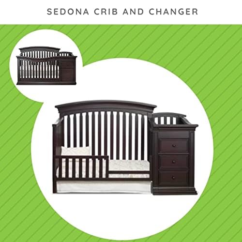 Image of Toddler Bed Safety Guard Rail for Sorelle Convertible Cribs - Solid Wood Rail for Convertible Crib to Toddler Bed Conversion - Safety Bed Rail for Children (Model #152, Espresso)