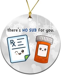 Pharmacy Christmas Ornament 2025 - Pharmacy Tech Week Appreciation Gifts for Women Men, Thank You Gift for Pharmacist Technician Pharmacy Assistant Staffs Décor