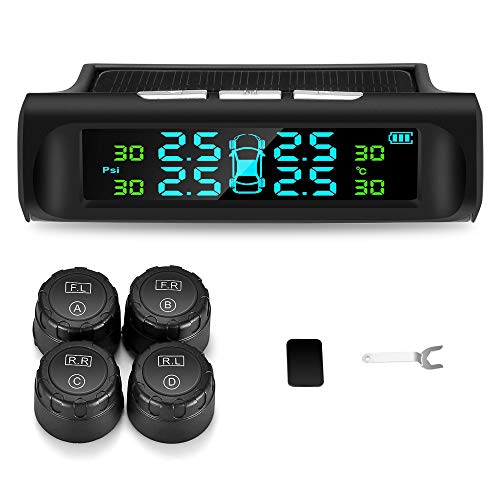 VORA Solar Tpms Sistema De Monitoreo De Alarma De Presión De Neumático De Automóvil 4 Sistema De Alarma Automático Externo Temperatura De Presión De Neumático Advertencia