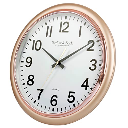 Image of Silent Non Ticking - 17 Inch Extra Large Quality Quartz Battery Operated Round Easy to Read Home /Office /Business /Kitchen /Classroom /School Wall Clocks