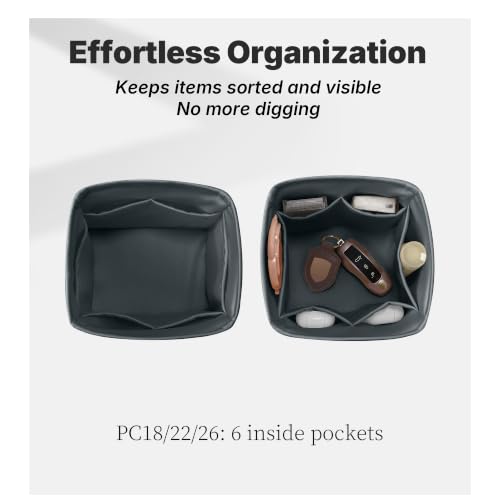 KINGS IN BAG Satin Purse Organizer for Picotin 22, Grismeyer — view 6