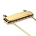Alnicov 6 String Guitar Trapeze Tailpiece Bridge for Jazz Archtop Guitar Replacement - Gold