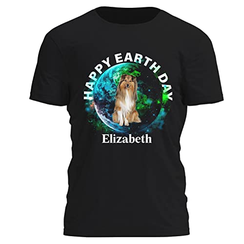 Personalized Happy Earth Day Shirt Shetland Sheepdog Save Our Home Animals Wildlife Environment T-Shirt Custom t Shirts Vintage Tees for Women Men Kids Nature Lover Gift Short Sleeve T Shirt -  PREZZY