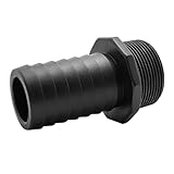 5 pcs 1-1/2' Barb x 1-1/2' NPT Male Connector, Plastic Hose Barb Fitting, Adapter, Industrial Hose to Pipe Fittings Connect