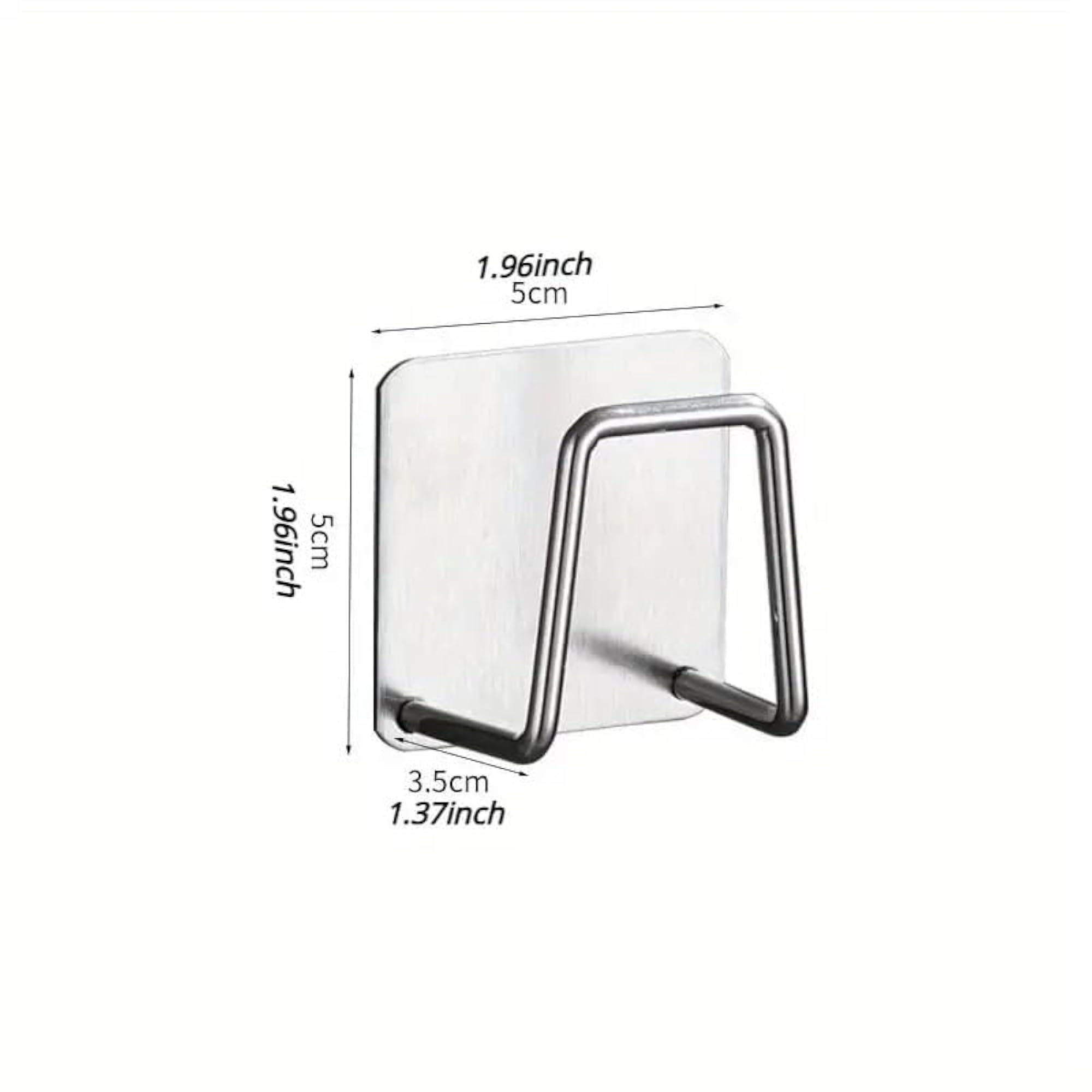 2 Pcs Stainless Steel Adhesive Sponge Holder for Kitchen Sink
