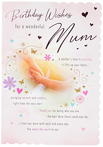 Piccadilly Greetings Piccadilly Greetings Traditional Birthday Card Mum - 9 x 6 inches