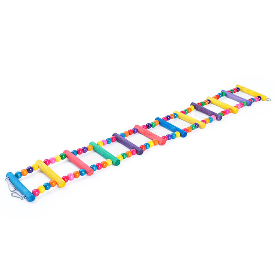 1 Pcs giocattolo per pappagalli scala altalena ponte arcobaleno per pappagalli parrocchetti cacatua cocatoos parrocchetti cacatua (74cm)