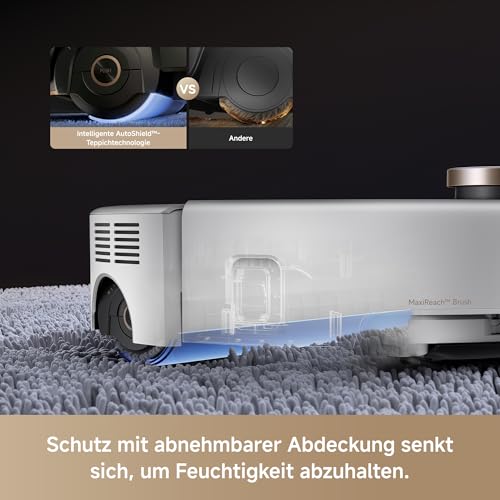 Mova Robot aspirateur Z60 Ultra Roller Complete avec Fonction d'essuyage, Nettoyage HydroForce, Technologie AutoShield, boîtier LiftPro et système StepMaster 2.0, Puissance d'aspiration 28 000 Pa - 5