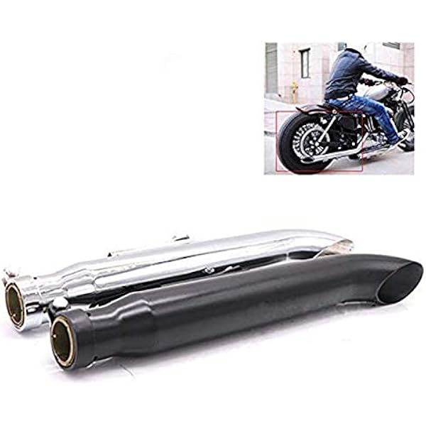 Motocyklowa osłona wydechu uniwersalna typu Slip-on w stylu Turn-out uniwersalna do modeli Harley Dyna Softail Fatboy Road King FLHR Sportster 1200 883 czarny
