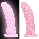 Glow in the Dark Drachen Dildo Dragon Pink Schuppen Leuchtet im Dunkeln