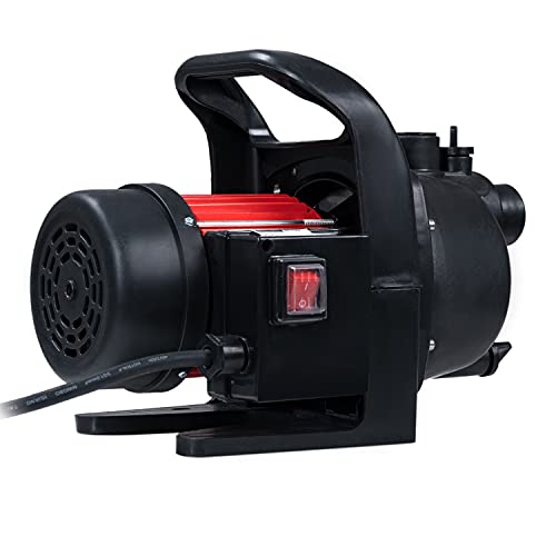 Grafner Gartenpumpe 600 Watt (max. 3,6 bar, Fördermenge 2800 Liter/Stunde, Ansaugtiefe: 7 Meter, Förderhöhe: 35 m, Wassereinfüllschraube und Wasserablassschraube) Hauswasserwerk Hauswasserautomat