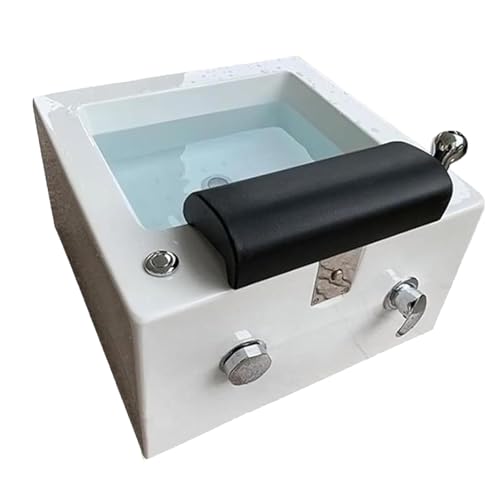 Vasca da bagno portatile con pedale regolabile e luci a LED, vasca idromassaggio profonda con scarico automatico per il relax e la cura dei piedi