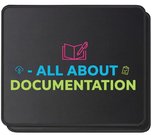 Technical Writer Mouse Pad All About Documentation, Author Gift, Manual Creator Mousepad, 2 Pack