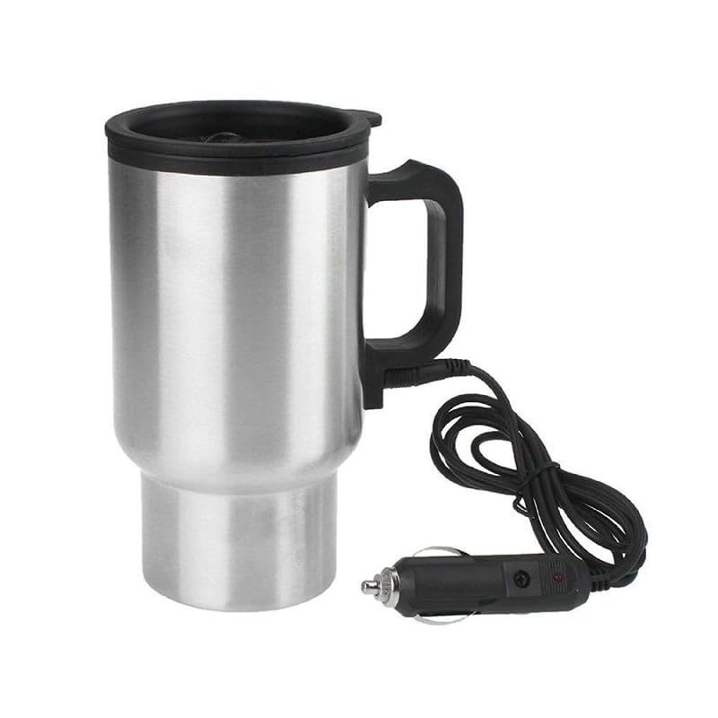 12V Car Kettle - Stainless Steel Travel Coffee Mug, Heated Thermos, Car Water Heater, Tea & Coffee Maker, Travel Kettle for Hot Water PACK OF 1-image-47