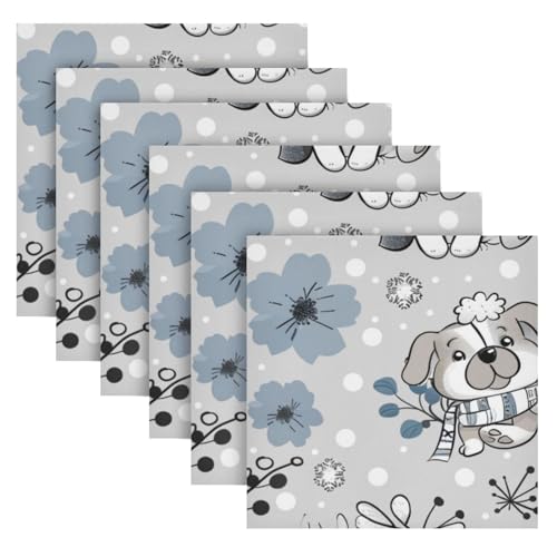 Servilletas de tela multicolor 20x20 in pack x6 miniatura 2