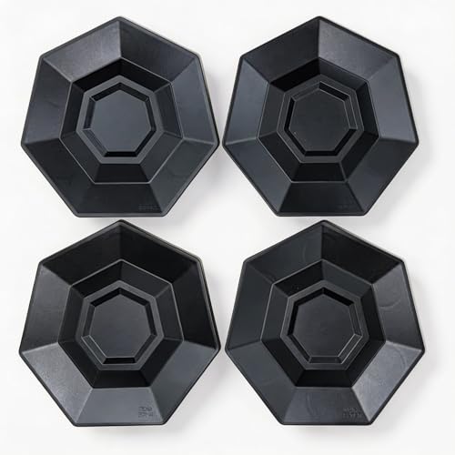 Hexagon Wheel Center Caps for Cybertruck 20 Cyber Wheels OEM+ Style Snap-in Hub Covers Heavy-Duty PA6-GF Nylon Rust Protection - Pack of 4