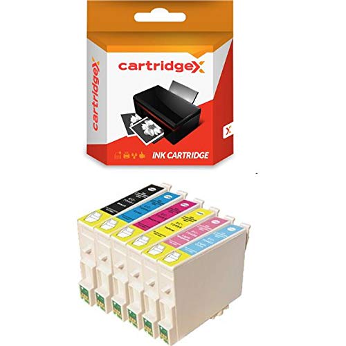 Cartridgex 6 Compatible Ink Cartridge Set Replacement for Epson Stylus Photo R200 R220 R300 R300M R320