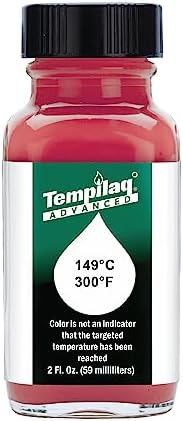 Tempil 24405- TEMPILAQ Advanced TL030 Temperature Indicating Liquid, 149 Degree C/300 Degree F, 2 oz. Ideal for Heat Treating, Brass Annealing, and Glass Production, Made in USA