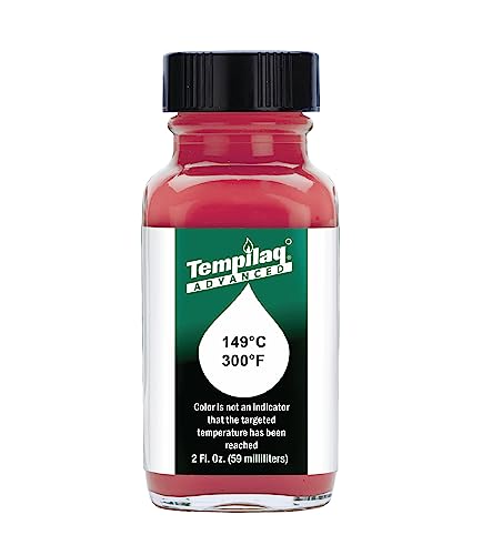 Tempil 24405- TEMPILAQ Advanced TL030 Temperature Indicating Liquid, 149 Degree C/300 Degree F, 2 oz. Ideal for Heat Treating, Brass Annealing, and Glass Production, Made in USA