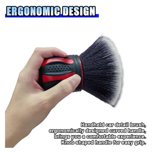 Car Detailing Brush, Ultra Soft Bristles XL Synthetic Brush, Auto Interior Dusting Brush with Storage Rack, Car Cleaning Tool for Vehicle Air Conditioner Vents, Dashboard, Leather