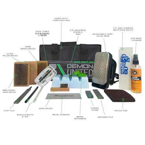Demon Hyper Speed Ski & Snowboard Tune Kit with Iron, 1lb Wax Block & Base Cleaner - Thumbnail 3