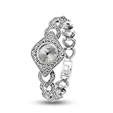 JadeAngel Thai Sterling Silver Marcasite Women's Antique Watch Women's Jewelry（White）