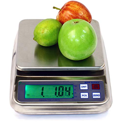 Kitchen Scale, 3 Lb X 0.0001 Lb (1.5 Kg) Mrw-3 Washdown Compact Food Balance With Rechargeable Battery & Ac Adapter New !! #TOP23