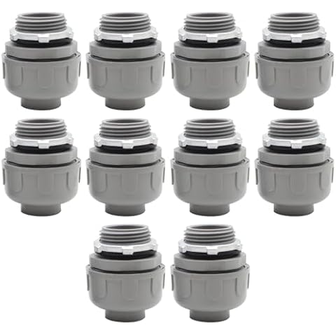 AIRTAK FNMC-B Liquid Tight Connector 1 Inch UL Listed PVC Flexible Conduit Connector,Electrical Conduit Fittings for Indoor and Outdoor Electrical Conduit Links(1"-10PCS) Cover