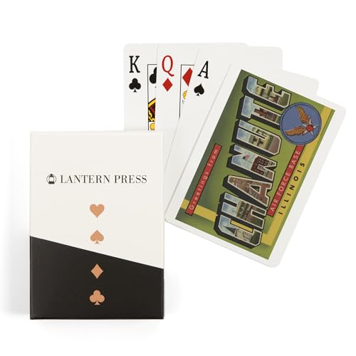 Lantern Press Naipes Póker Illinois Chanute Air Force Base 52 cartas