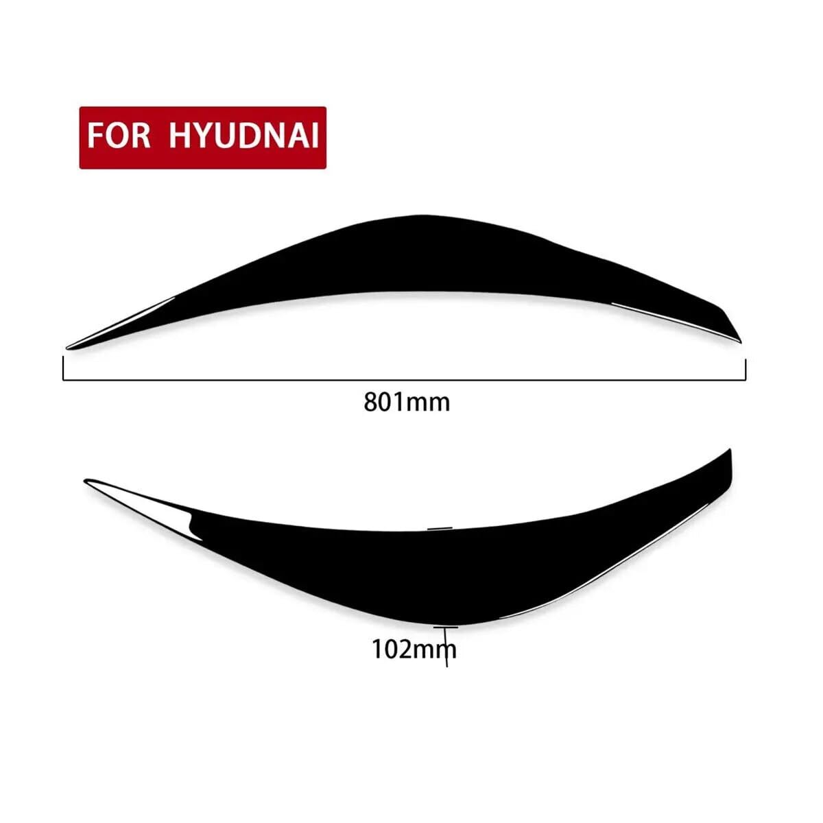 Dla Hyundai, dla Veloster 2011-2017 czarny błyszczący przedni