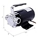 Water Transfer Pump, 12V 330GPH - Portable Electric Utility Pump with ON/OFF Switch and 6 FT Water Hose Kit - Remove Water From Garden, Hot Tub, Pool, Aquariums, and More (Black)