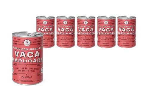 Beautifood – Caldo de Vaca, Caldo Concentrado, Fondo de Vaca Madurada | Ideal para Arroces secos con Carnes Rojas | 100% Natural | 4 Raciones x Lata (Contenido por Lata 400gr) | 6 unidades