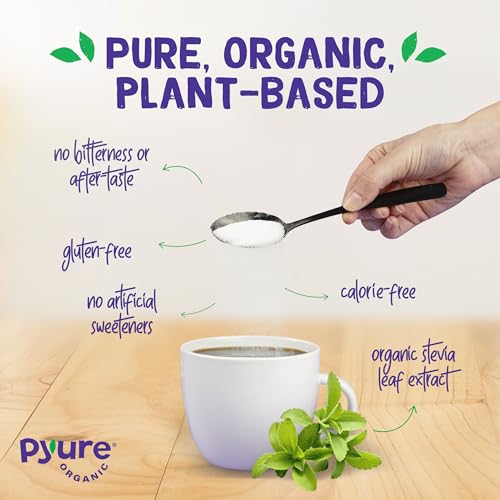 Pyure Organic Stevia Blend | Granulated Sugar Substitute with Zero Calories & Carbs | Keto, Diabetic & Vegan Friendly | Sugary Taste Alternative | USDA Organic, Non-GMO | Good For Baking | 1.5lb (24oz)