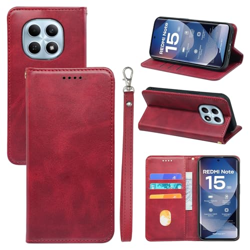 iCarez Redmi NOTE 15 5G/Xiaomi POCO M8 5G �p �P�[�X �蒠�^ ? ?[2026�V�f�U�C��]? PU���U�[ TPU �ϏՌ� �h�o �}�O�l�b�g�� �X�^���h�@�\ �g�уP�[�X �J�[�h�|�P�b�g3�����[ �V���I�~poco m8