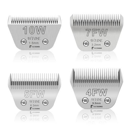 BESTBOMG-10W7FW5FW4FW-Wide-Detachable-Pet-Dog-Grooming-Blades-Kit-Cutting-Length-116-to-3815-95mmCompatible-with-AndisOster-A5Wahl-km10-Clippers - Cucciolini Doodles   BESTBOMG-10W7FW5FW4FW-Wide-Detachable-Pet-Dog-Grooming-Blades-Kit-Cutting-Length-116-to-3815-95mmCompatible-with-AndisOster-A5Wahl-km10-Clippers