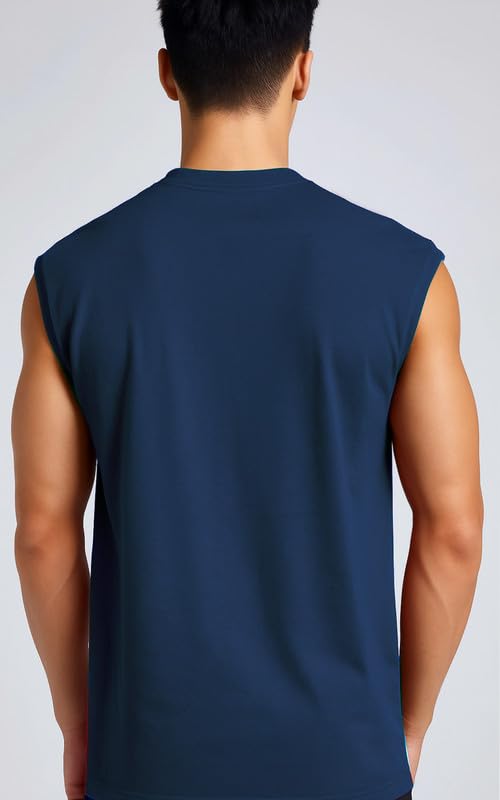 Image of JUARI BE A GENTLEMAN Men's Sleeveless Tank Top Premium Cotton Blend Muscle Fit Gym Vest | Casual Summer Shirt | Breathable & Lightweight Fitness Wear for Gym, Running & Daily Use