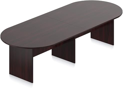 GOF 6FT, 8FT, 10FT Conference Table & Chair G11697 Set, Dark Cherry, Espresso, Artisan Grey, Mahogany, Walnut 10ft Table Only, Mahogany