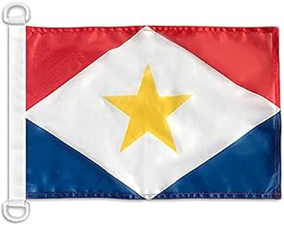 Saba NAUTICAL Flag 18'' x 12'' - Saba flags 30 x 45 cm - Banner 12x18 in for boat - AZ FLAG