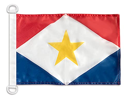 AZ FLAG - Saba Nautical Flag - 18'' x 12'' - For Outdoor and Boat - Saba Banner Knitted Polyester with Two Plastic Rings - Vivid Colors - 12x18 in - 45x30 Cm — image 1