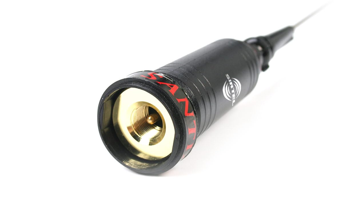 Santiago 600-RA Solo Radiante sin Cable RG y Base | 155 cm | Antenas moviles CB 27 MHz | 5/8 Onda | Varilla Acero-Inoxidable | Sistema de Rotula 90º