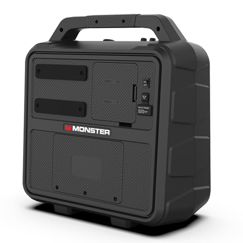 Image of Monster Vision 2 | Portable Entertainment System with 15.6 inch 1080p Display & 60W Speakers | up to 25 Hours of Playtime | Dual HDMI Ports | Includes USB-C to HDMI Cable | ATSC Tuner for Portable TV use